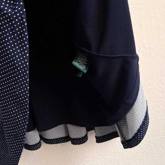 Ralph Lauren Lauren Navy Blue V-Neck Short Sleeve Tunic Dress XL - Picture 4 of 6